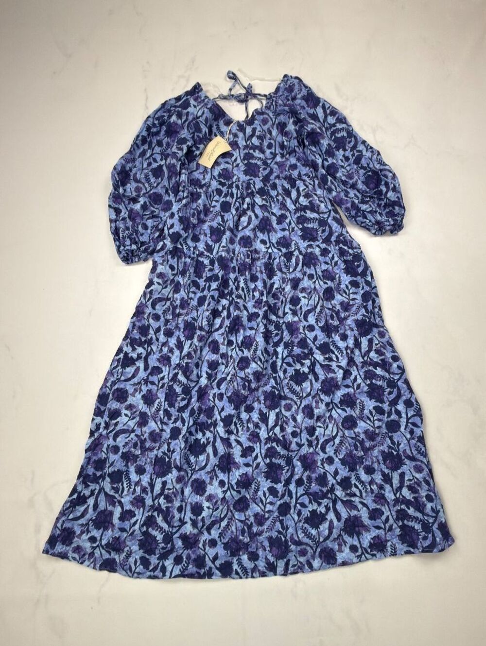 Universal Thread Floral Midi Dress Blue Boho - Womens S NWT